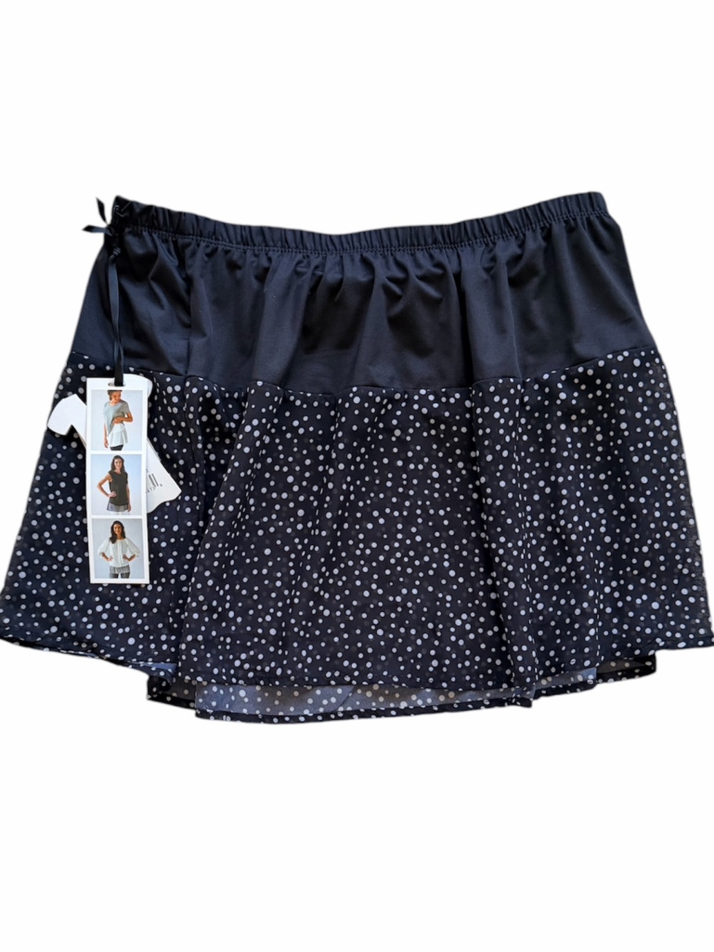 DEMDACO Black and White Polkadot Peek-a-Boo Shirt Extender